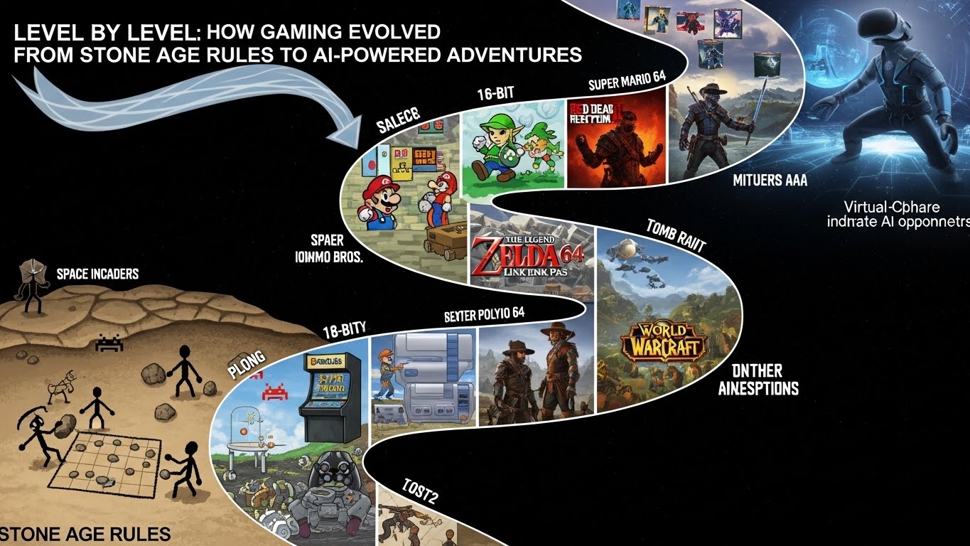 Level by Level: How Gaming Evolved from Stone Age Rules to AI-Powered Adventures