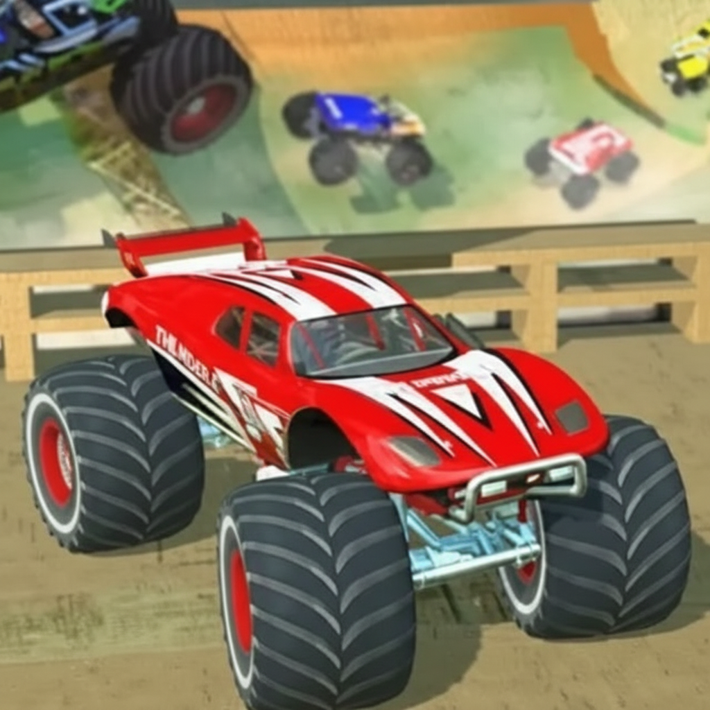 Mega Ramp Monster Truck Race